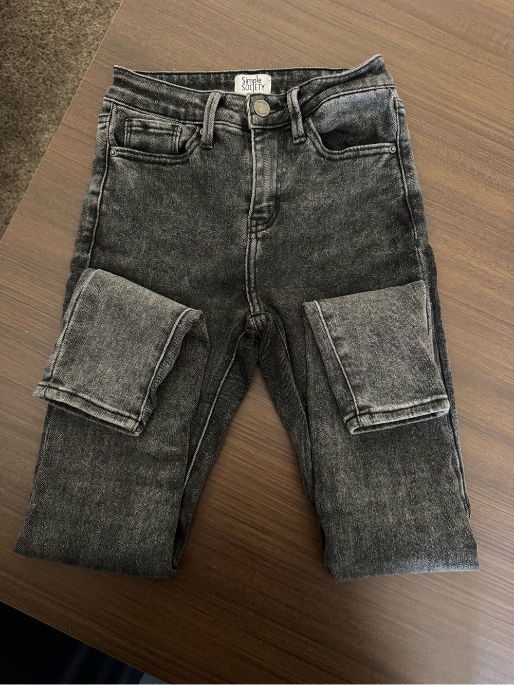Women’s/ Girls Washed Black Jeans
